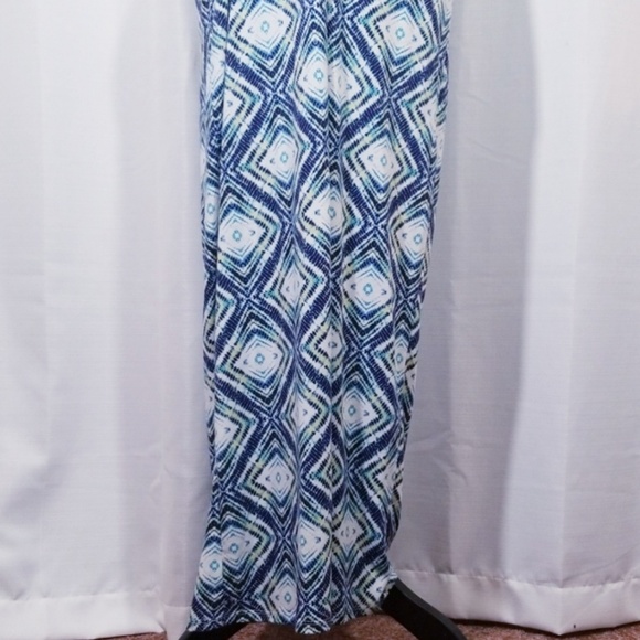 Pink Rose blue pattern maxi summer dress. Size xs - Picture 2 of 8